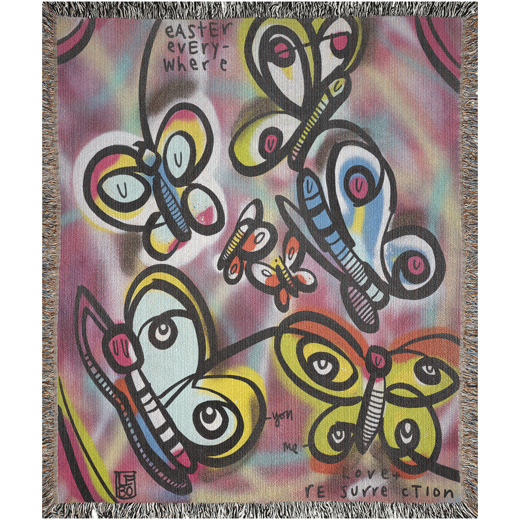 Love and Resurrection - Lebo Woven Blanket